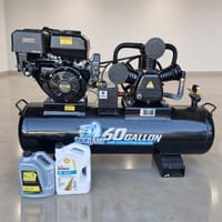 Brand New 60 Gallon Gas Air Compressor  / 15HP – Electric Start with Battery/ Financing Available! , photo 1 of 6