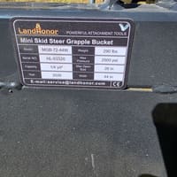 NEW! Mini Skid Land Honor Grapple Bucket / Financing Available!, photo 5 of 5
